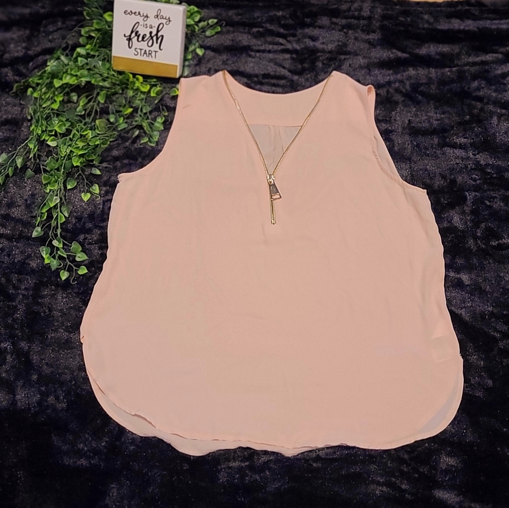Shell Pink Sleveless Top